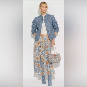 “Floral Symphony” Maxi Skirt